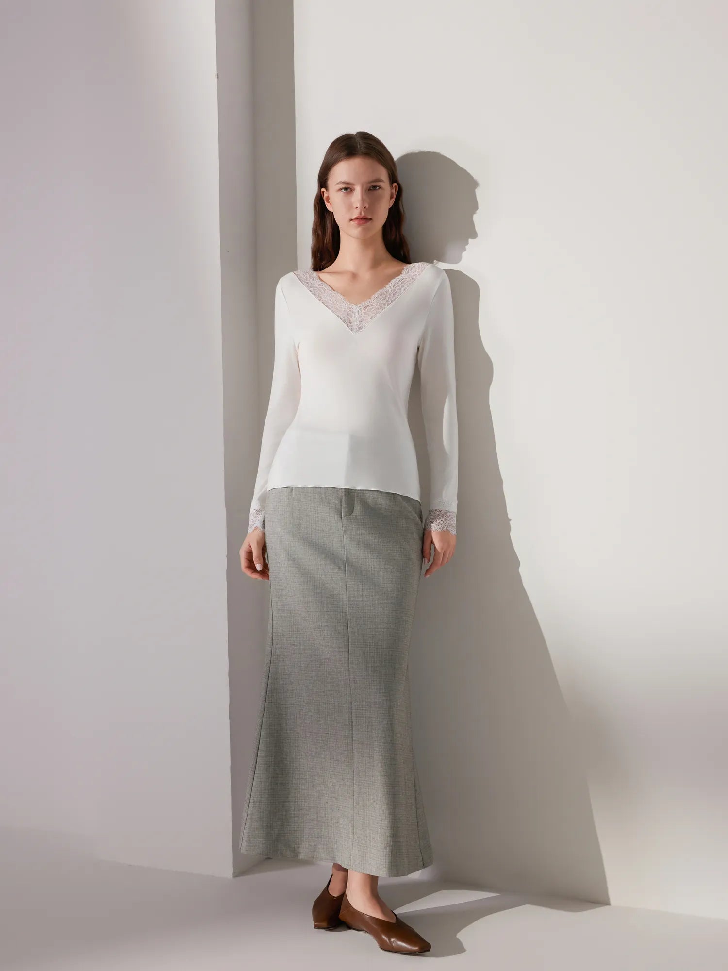 Cloud Cashmere Lace Shirt - Long Sleeve-Clothing-SUUKSESS-SUUKSESS