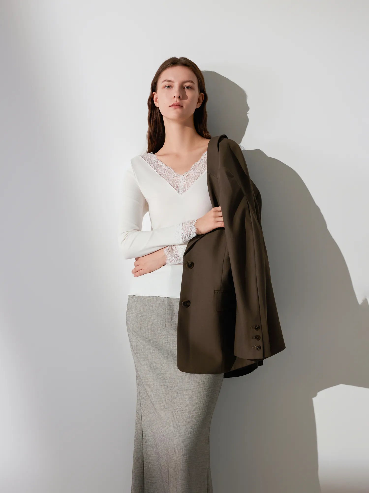 Cloud Cashmere Lace Shirt - Long Sleeve-Clothing-SUUKSESS-SUUKSESS