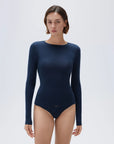 SUUKSESS Cloud Cashmere Women Crew Neck Fitted Long Sleeve Shirt Basic Knit Tops-SUUKSESS-SUUKSESS