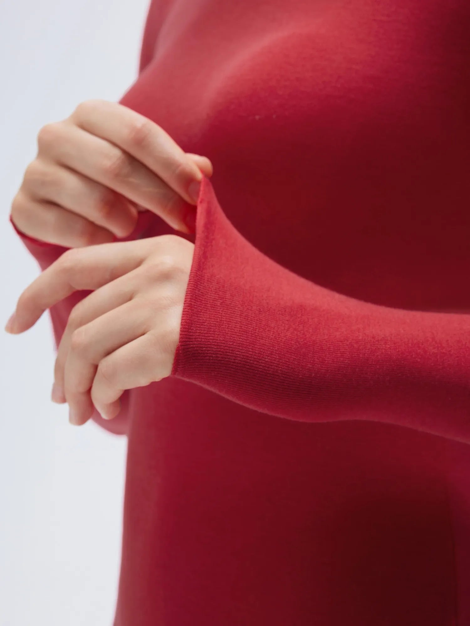SUUKSESS Cloud Cashmere Women Crew Neck Fitted Long Sleeve Shirt Basic Knit Tops-SUUKSESS-SUUKSESS
