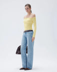 SUUKSESS Women Off The Shoulder Tops with Built in Bra Double Lined Going Out Fitted Basic Fall Shirts-SUUKSESS-SUUKSESS