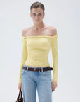 SUUKSESS Women Off The Shoulder Tops with Built in Bra Double Lined Going Out Fitted Basic Fall Shirts-SUUKSESS-SUUKSESS