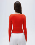 SUUKSESS Women Sexy V Neck Long Sleeve Shirts Double Lined Wrap Going Out Tops-SUUKSESS-SUUKSESS