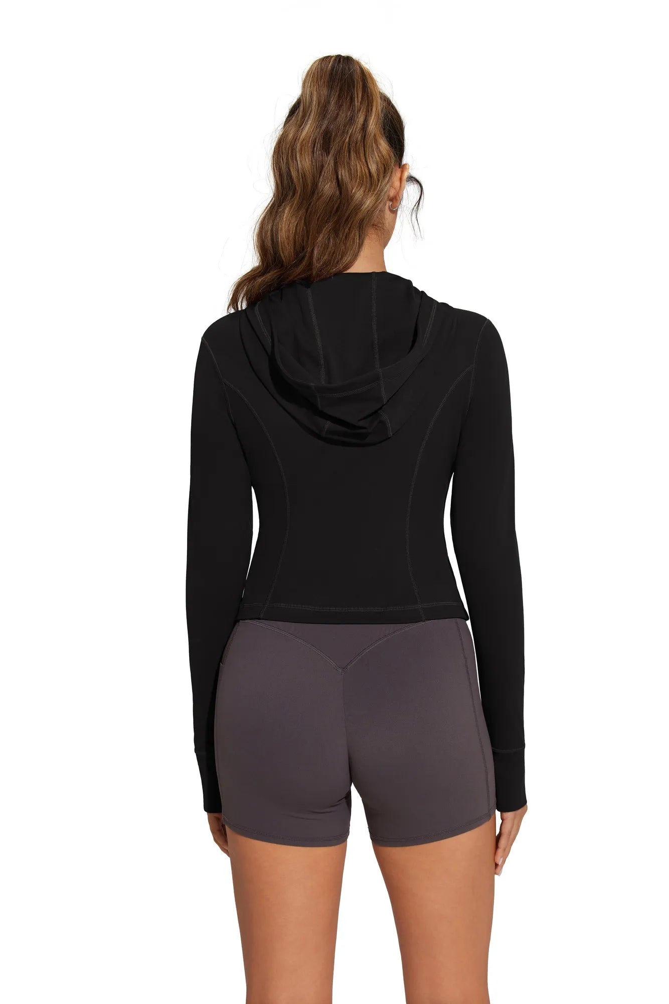 Golden Zip Up Athletic Tops Workout Jackets-SUUKSESS-SUUKSESS