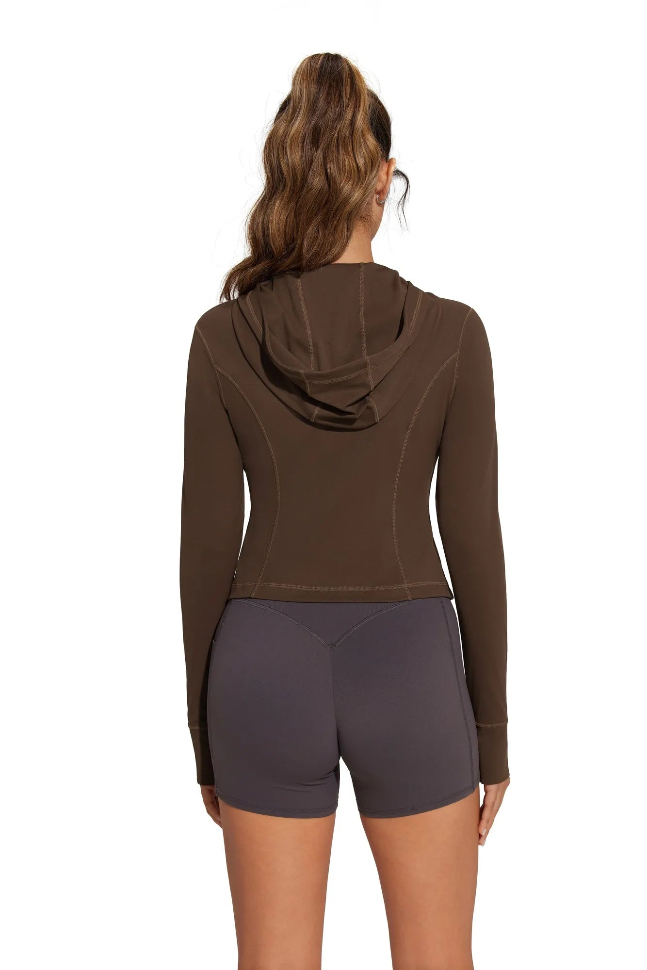 Golden Zip Up Athletic Tops Workout Jackets-SUUKSESS-SUUKSESS