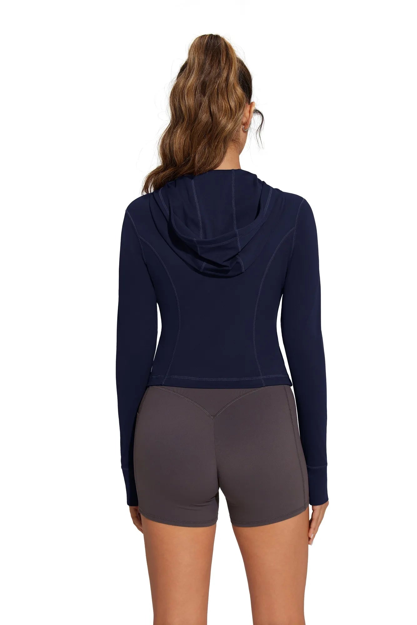 Golden Zip Up Athletic Tops Workout Jackets-SUUKSESS-SUUKSESS