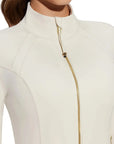 Golden Zip Up Workout Jackets-SUUKSESS-SUUKSESS