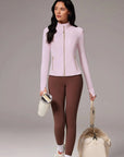 Golden Zip Up Workout Jackets-SUUKSESS-SUUKSESS