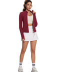 Golden Zip Up Workout Jackets-SUUKSESS-SUUKSESS