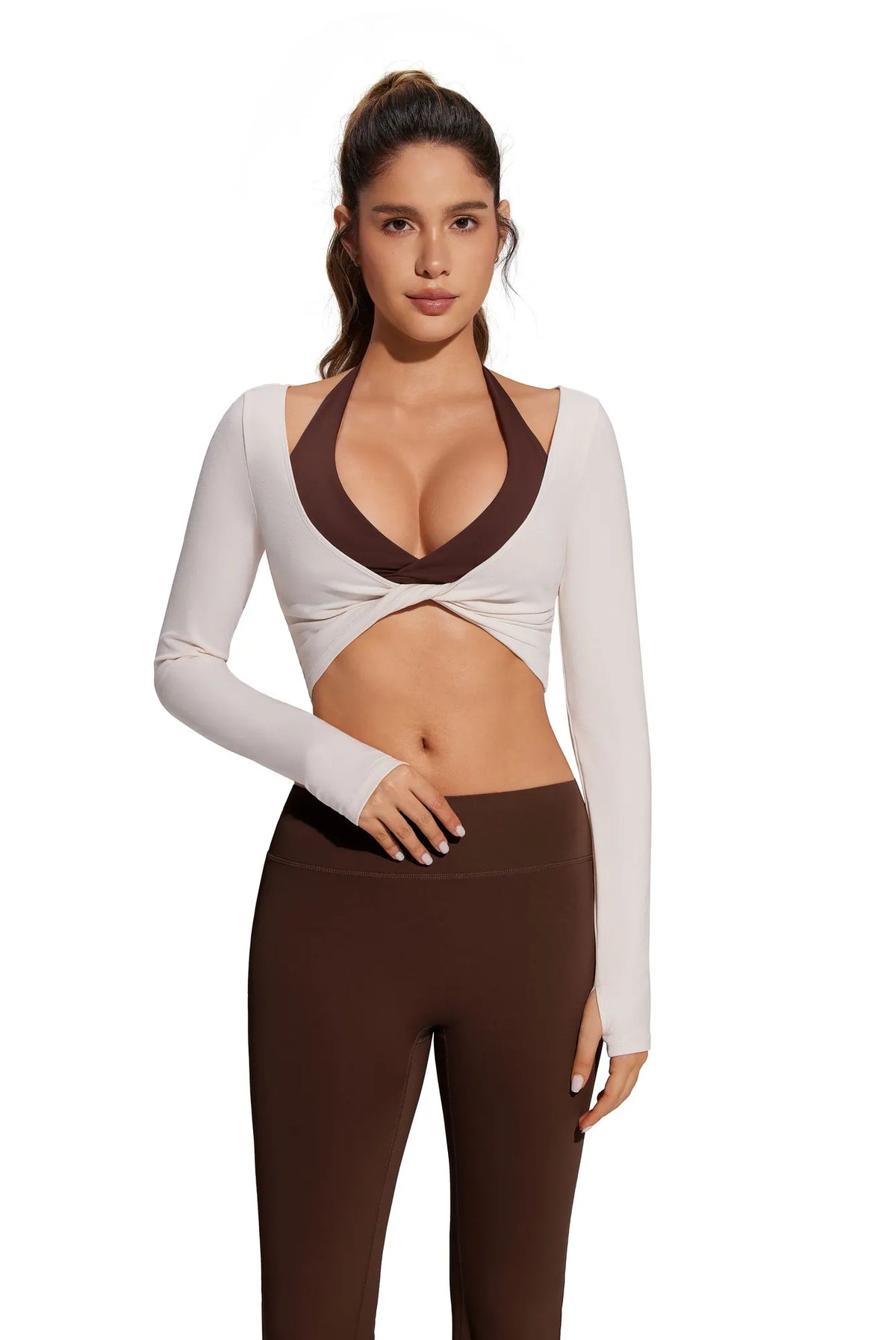 Bolero Shrug Pilates Wrap Tops - Long Sleeve