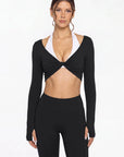 Bolero Shrug Pilates Wrap Tops - Long Sleeve