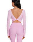 Bolero Shrug Pilates Wrap Tops - Long Sleeve