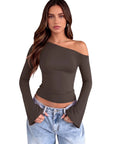 Off Shoulder Bell Long Sleeve-SUUKSESS-SUUKSESS