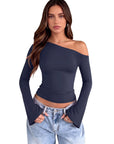 Off Shoulder Bell Long Sleeve-SUUKSESS-SUUKSESS