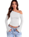 Off Shoulder Bell Long Sleeve-SUUKSESS-SUUKSESS