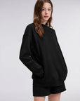 Mock Neck Oversized Sweatshirts-SUUKSESS-SUUKSESS