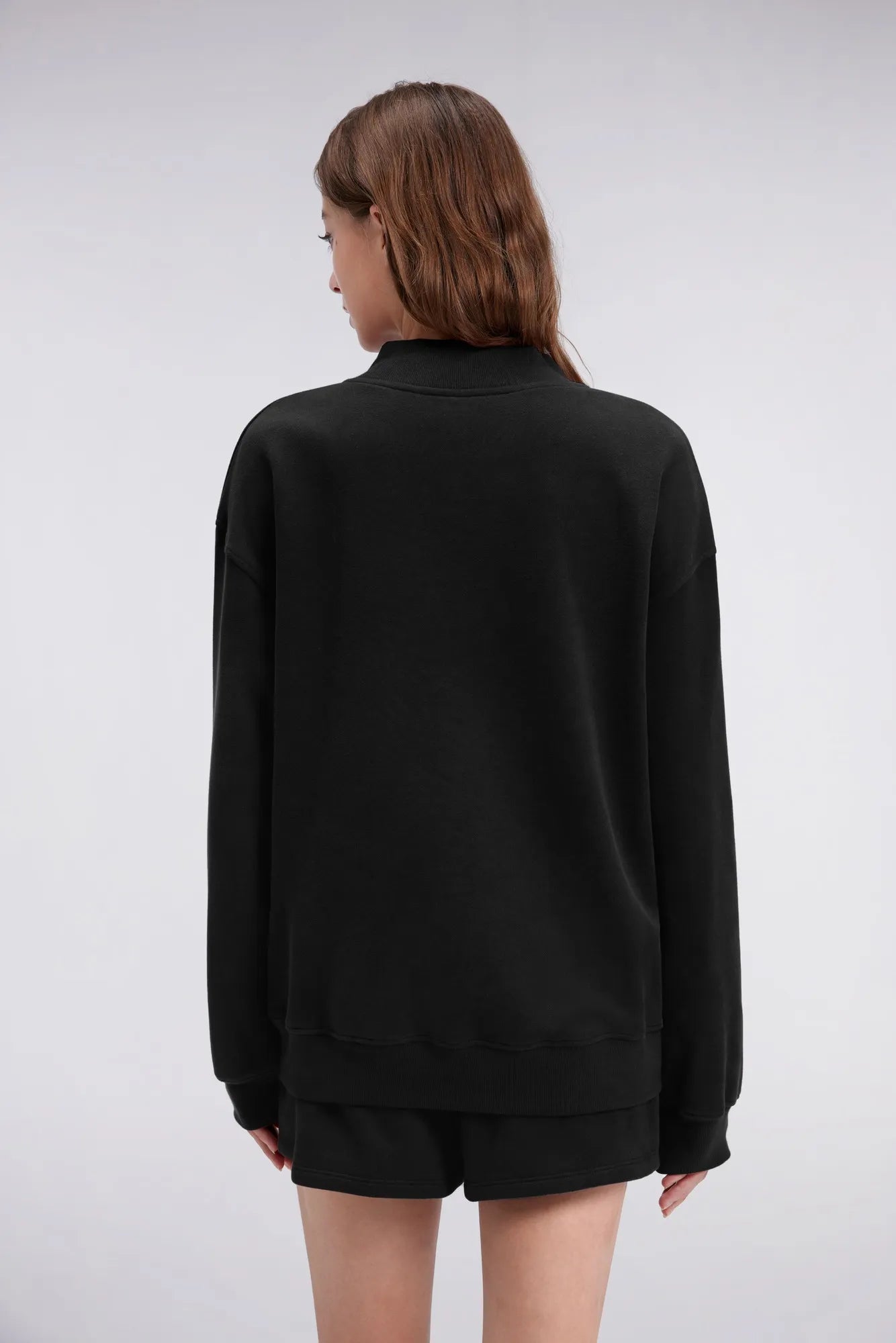Mock Neck Oversized Sweatshirts-SUUKSESS-SUUKSESS