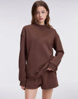 Mock Neck Oversized Sweatshirts-SUUKSESS-SUUKSESS