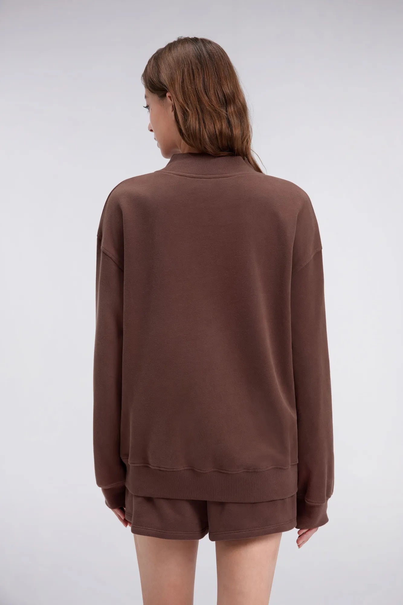 Mock Neck Oversized Sweatshirts-SUUKSESS-SUUKSESS