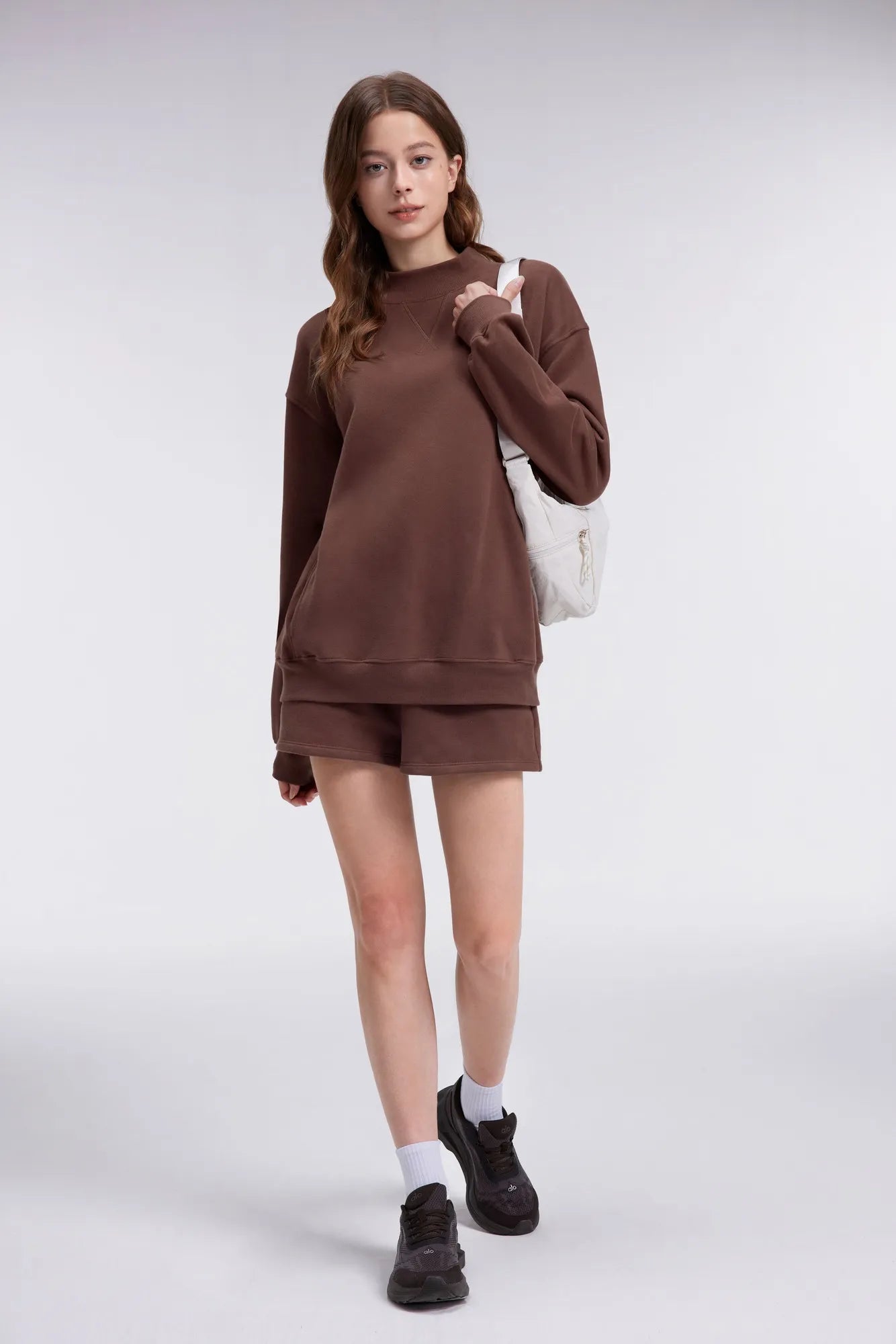 Mock Neck Oversized Sweatshirts-SUUKSESS-SUUKSESS