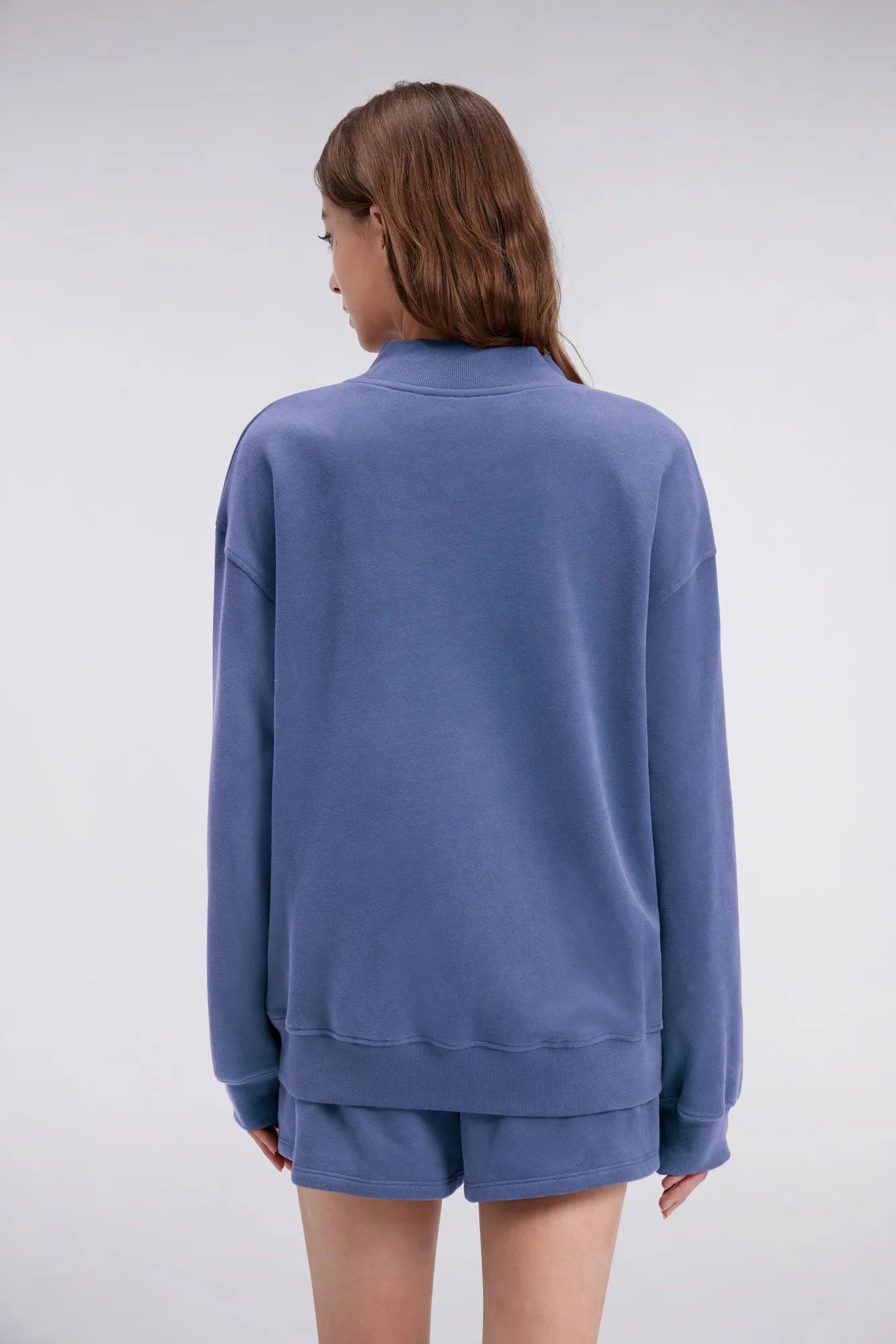 Mock Neck Oversized Sweatshirts-SUUKSESS-SUUKSESS