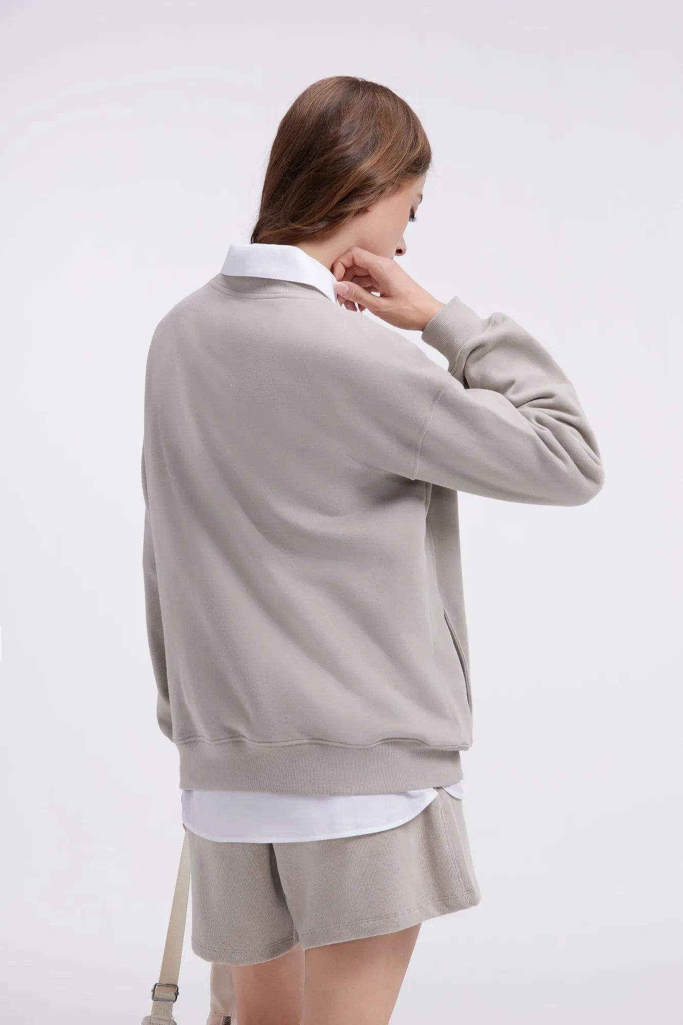 Mock Neck Oversized Sweatshirts-SUUKSESS-SUUKSESS