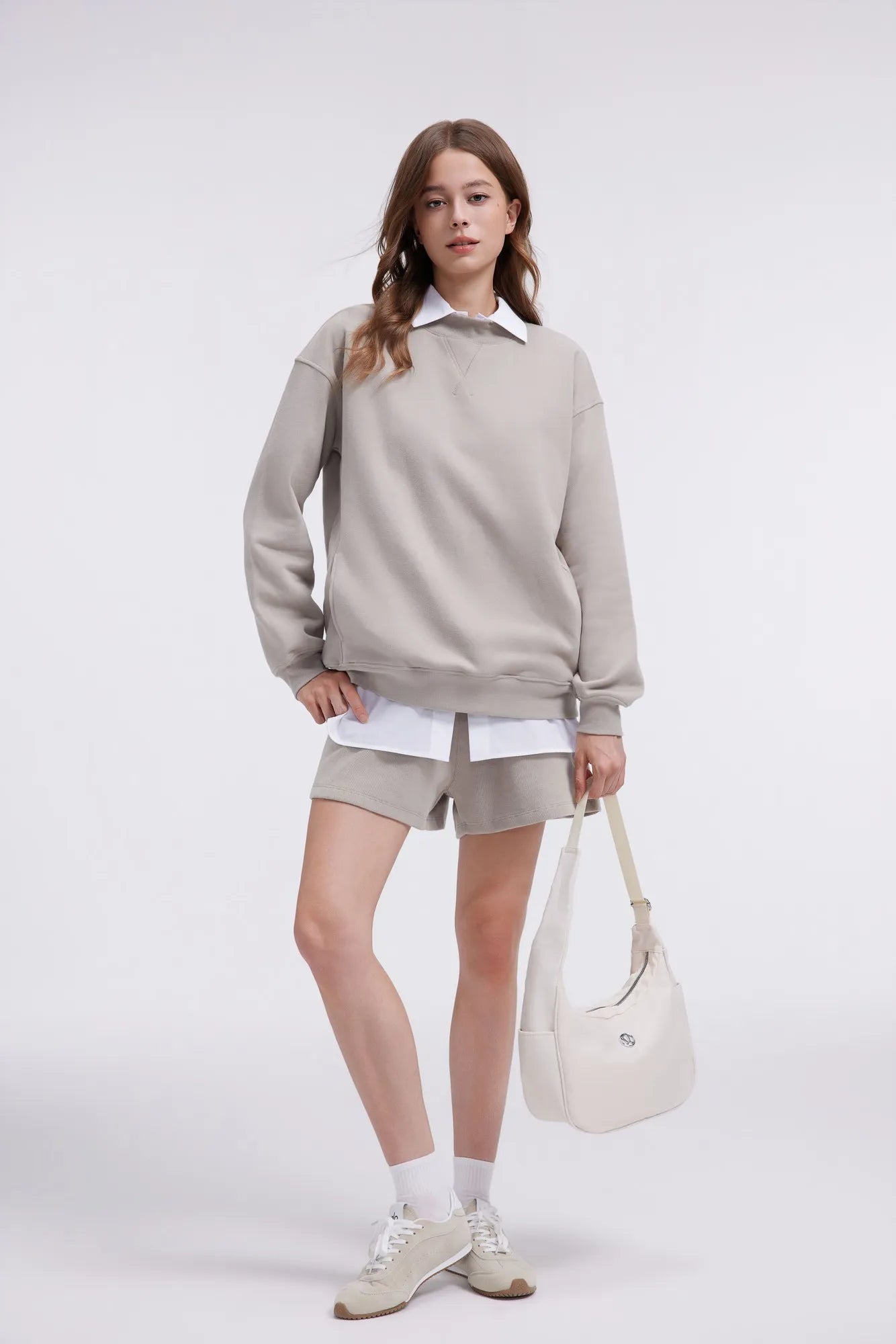Mock Neck Oversized Sweatshirts-SUUKSESS-SUUKSESS