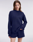 Mock Neck Oversized Sweatshirts-SUUKSESS-SUUKSESS