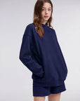 Mock Neck Oversized Sweatshirts-SUUKSESS-SUUKSESS