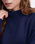 Mock Neck Oversized Sweatshirts-SUUKSESS-SUUKSESS