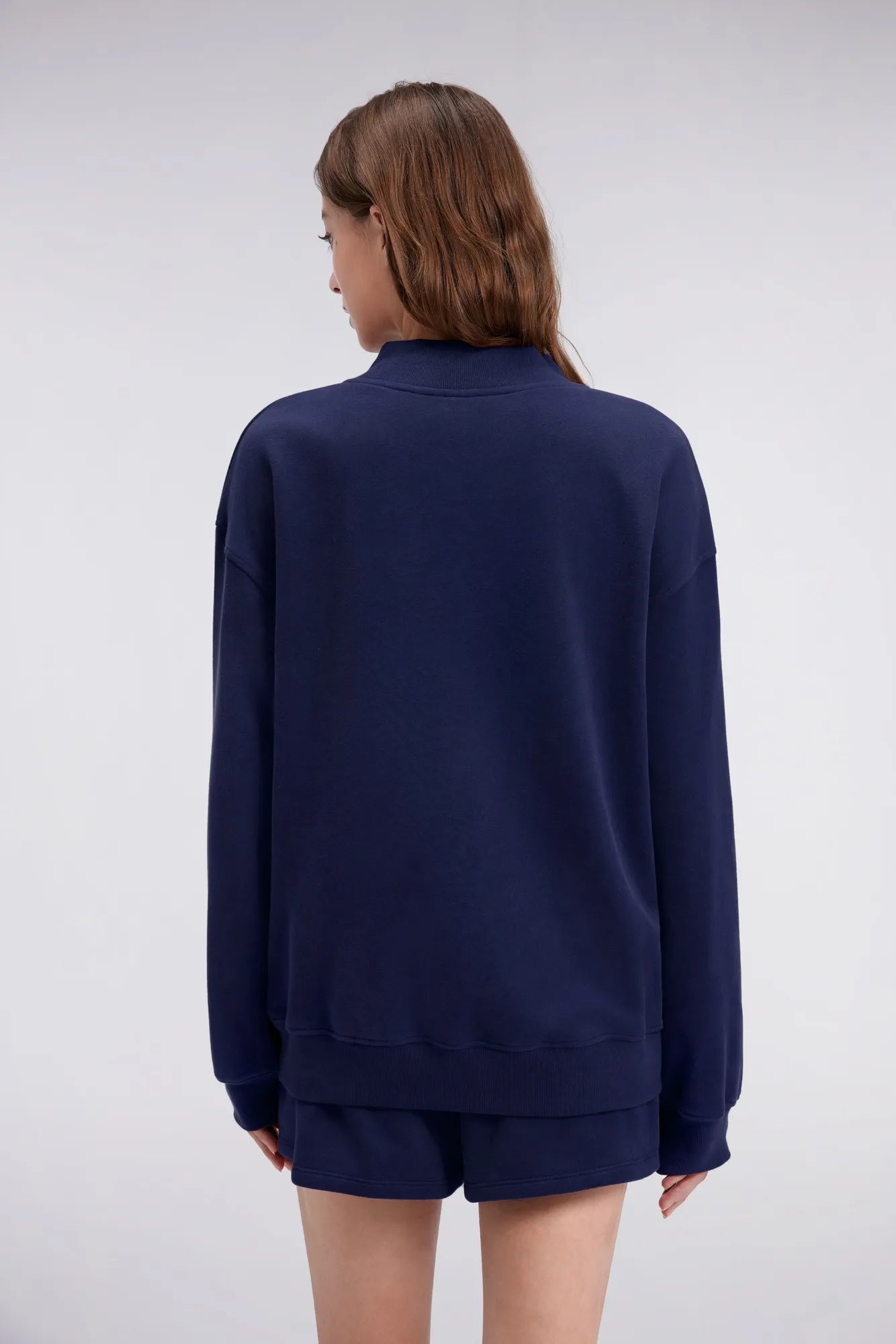 Mock Neck Oversized Sweatshirts-SUUKSESS-SUUKSESS