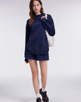 Mock Neck Oversized Sweatshirts-SUUKSESS-SUUKSESS