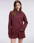 Mock Neck Oversized Sweatshirts-SUUKSESS-SUUKSESS