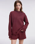 Mock Neck Oversized Sweatshirts-SUUKSESS-SUUKSESS