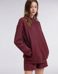 Mock Neck Oversized Sweatshirts-SUUKSESS-SUUKSESS