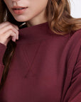 Mock Neck Oversized Sweatshirts-SUUKSESS-SUUKSESS