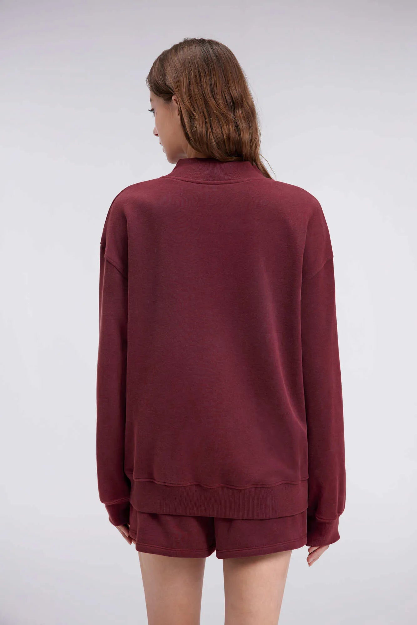 Mock Neck Oversized Sweatshirts-SUUKSESS-SUUKSESS