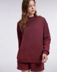 Mock Neck Oversized Sweatshirts-SUUKSESS-SUUKSESS