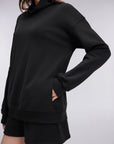 Mock Neck Sweatshirt Fleece-SUUKSESS-SUUKSESS