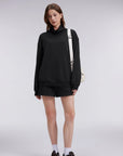Mock Neck Sweatshirt Fleece-SUUKSESS-SUUKSESS
