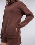 Mock Neck Sweatshirt Fleece-SUUKSESS-SUUKSESS