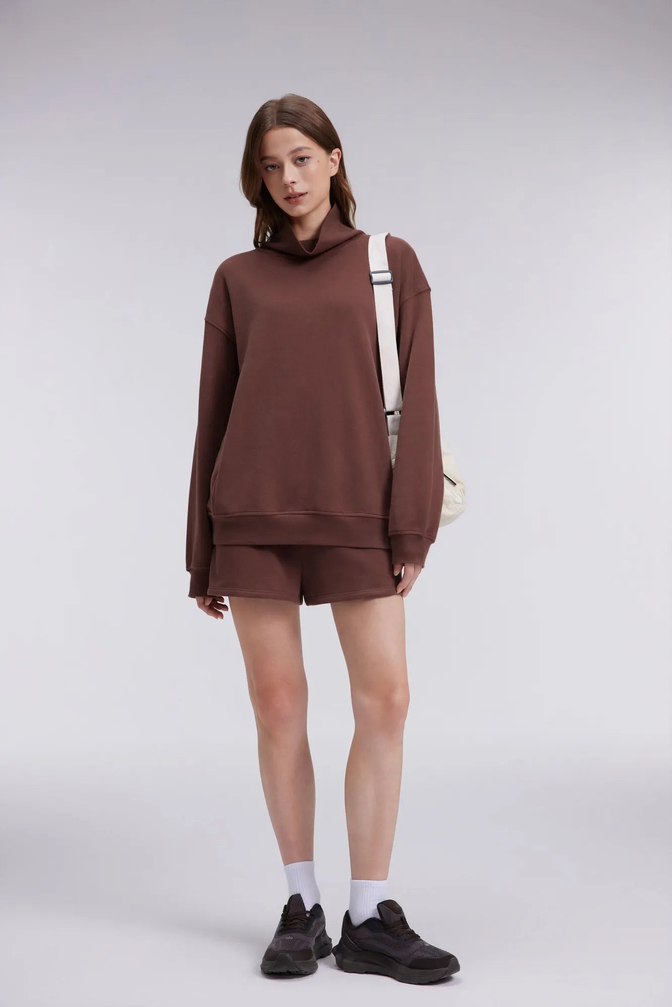 Mock Neck Sweatshirt Fleece-SUUKSESS-SUUKSESS