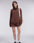 Mock Neck Sweatshirt Fleece-SUUKSESS-SUUKSESS