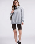 Mock Neck Sweatshirt Fleece-SUUKSESS-SUUKSESS