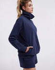 Mock Neck Sweatshirt Fleece-SUUKSESS-SUUKSESS