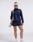 Mock Neck Sweatshirt Fleece-SUUKSESS-SUUKSESS