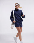 Mock Neck Sweatshirt Fleece-SUUKSESS-SUUKSESS