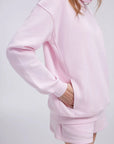 Mock Neck Sweatshirt Fleece-SUUKSESS-SUUKSESS
