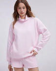 Mock Neck Sweatshirt Fleece-SUUKSESS-SUUKSESS