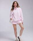 Mock Neck Sweatshirt Fleece-SUUKSESS-SUUKSESS